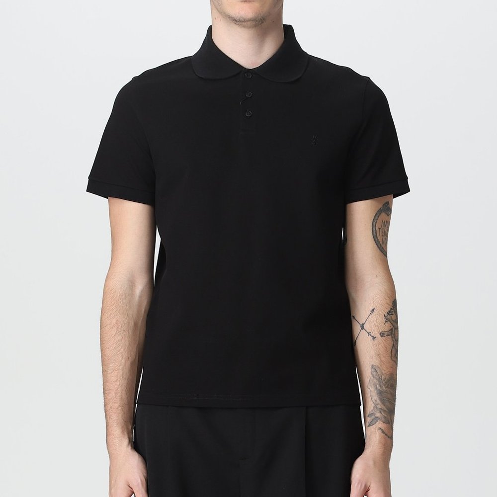 Saint Laurent Black Polo Shirt for Men